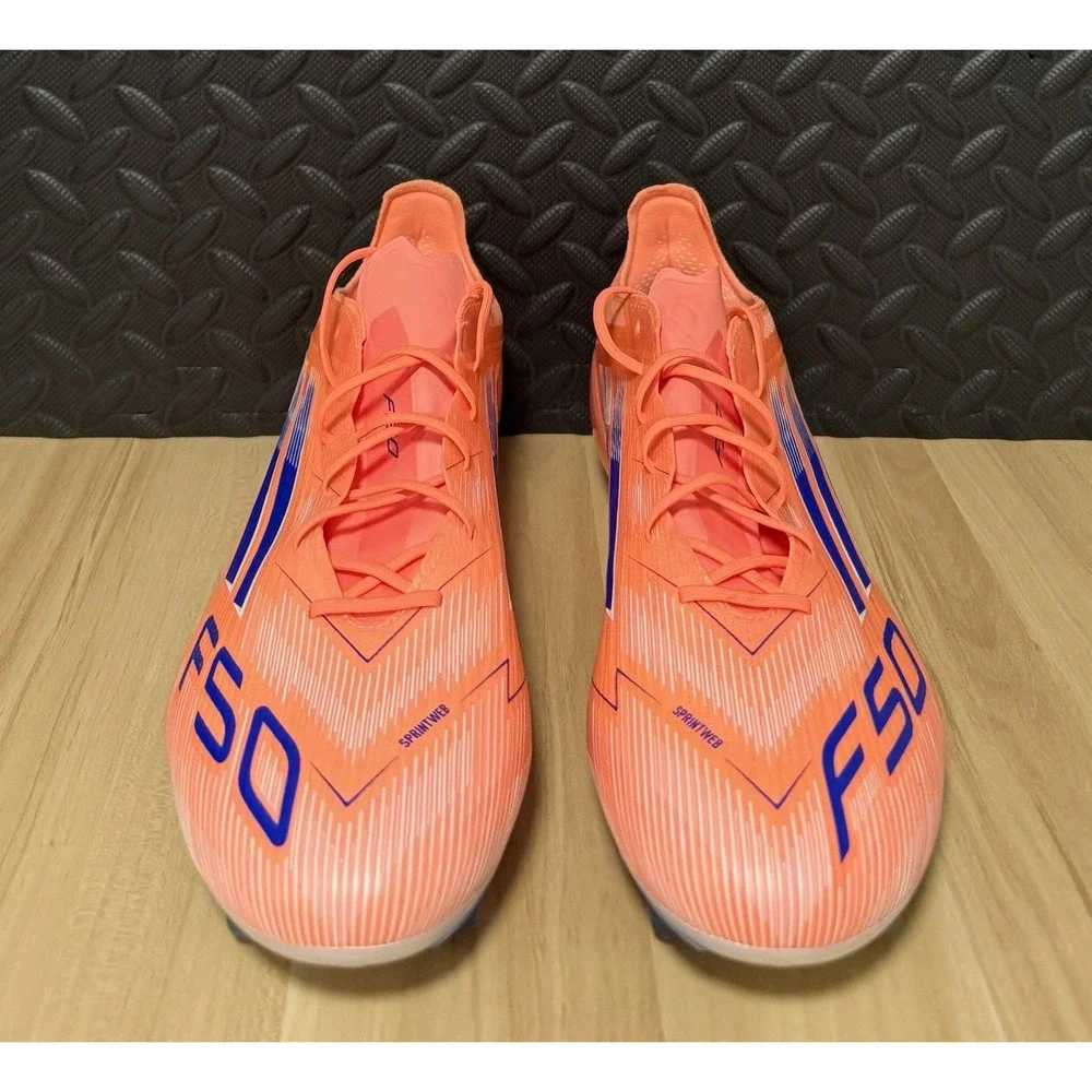 Adidas F50 Elite AG Soccer Cleats Beam Orange Blue JH7637 Mens Size 13 NEW